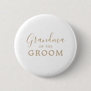 Bóton Redondo 5.08cm Vovó Dourada minimalista do Chá de panela do Groom