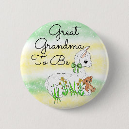 Bóton Redondo 5.08cm Vovó excelente para ser Llama com Urso de Teddy