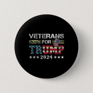 Bóton Redondo 5.08cm Vovô Veteranos Para Trump 2024 American Flag Camo