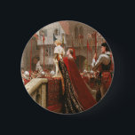 Bóton Redondo 5.08cm Vox Populi, c. 1904 by Edmund Blair Leighton<br><div class="desc">Vox Populi is a painting by British artist Edmund Blair Leighton,  and was painted in 1904. Leighton produced paintings in the early 1900's that were focused on medieval times.</div>