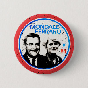 Bóton Redondo 5.08cm Walter Mondale Geraldine Ferrero
