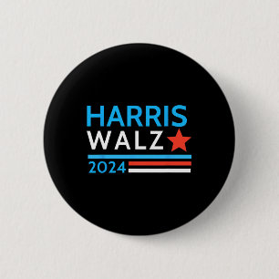 Bóton Redondo 5.08cm Waltz 2024 Eleição Kamala Harris Tim Waltz 2024 1