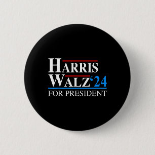 Bóton Redondo 5.08cm Waltz 2024 Vp Vice-Presidente Kamala Harris Tim Wa