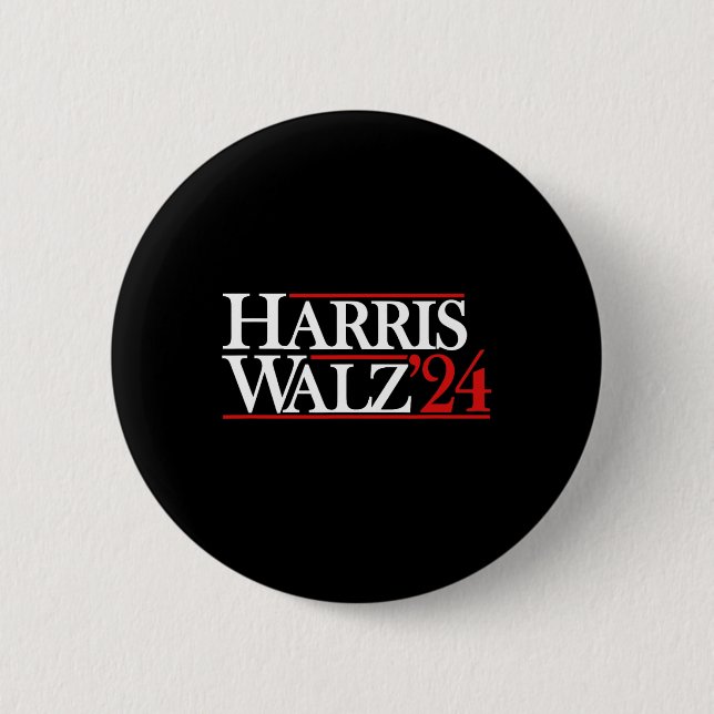 Bóton Redondo 5.08cm Walz 24 Presidente Kamala 2024 (Frente)