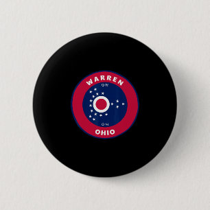 Bóton Redondo 5.08cm Warren Ohio Oh Insígnia de Bandeira Roundlet Lembr