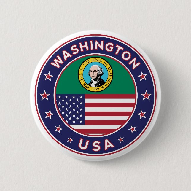 Bóton Redondo 5.08cm Washington (Frente)
