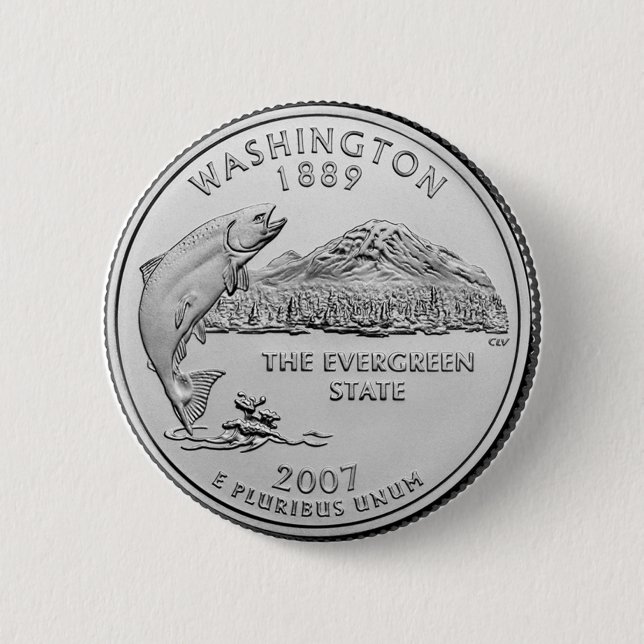 Bóton Redondo 5.08cm Washington (Frente)