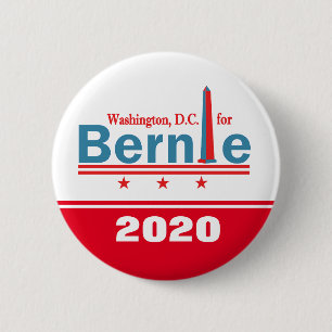 Bóton Redondo 5.08cm Washington, D.C. para Bernie 2020
