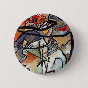 Bóton Redondo 5.08cm Wassily Kandinsky - Composição Cinco Arte Abstrata