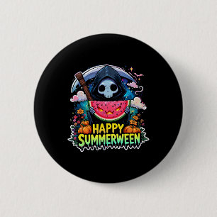 Bóton Redondo 5.08cm Watermelon Jack-o-lantern Happy Summerberry Skelet
