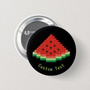 Bóton Redondo 5.08cm Watermelon Pixel Art