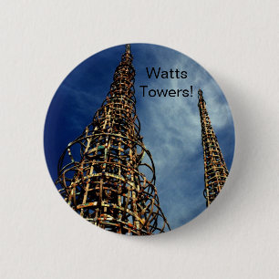 Bóton Redondo 5.08cm Watts das torres, Los Angeles