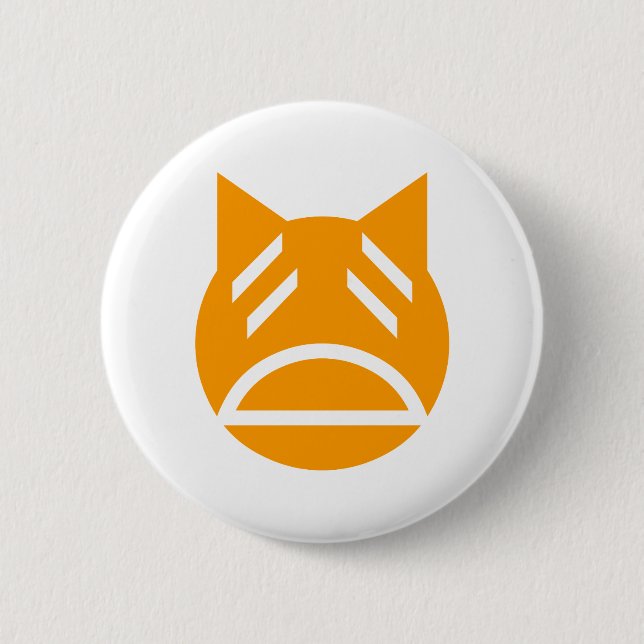 Bóton Redondo 5.08cm Weary Emoji Cat (Frente)