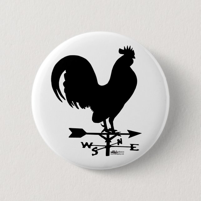 Bóton Redondo 5.08cm Weathervane Rooster (Frente)