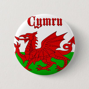 Bóton Redondo 5.08cm Welsh Flag Cymru