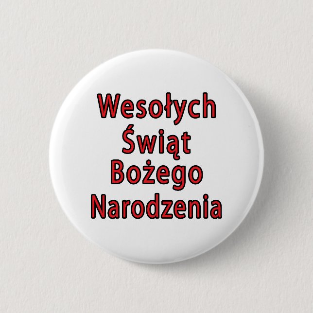 Bóton Redondo 5.08cm Wesolych Swiat Bozego Narodzenia (Frente)