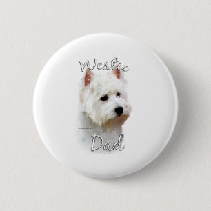 Bóton Redondo 5.08cm West Highland White Terrier Pai 2