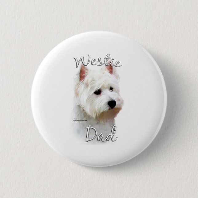 Bóton Redondo 5.08cm West Highland White Terrier Pai 2 (Frente)