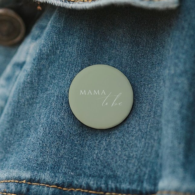 Bóton Redondo 5.08cm Whimsage Chá de fraldas Verde Mama A Ser (Criador carregado)