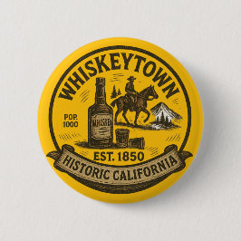 Bóton Redondo 5.08cm Whiskeytown - Historical California Vintage Emblem