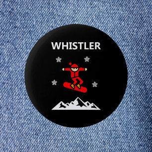 Bóton Redondo 5.08cm Whistler Canada Voando Snowboarder Color