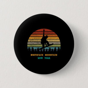 Bóton Redondo 5.08cm Whiteface Mountain New York Vintage Sun Snowboardi