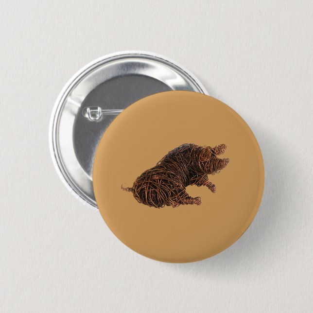 Bóton Redondo 5.08cm Wilbur, um porco discernido. (Frente & Verso)