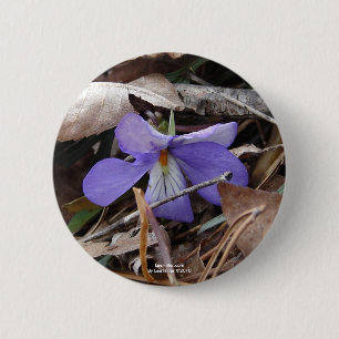 Bóton Redondo 5.08cm WildFlowers Birds-Foot Violet Hot Primaveras AR Pr