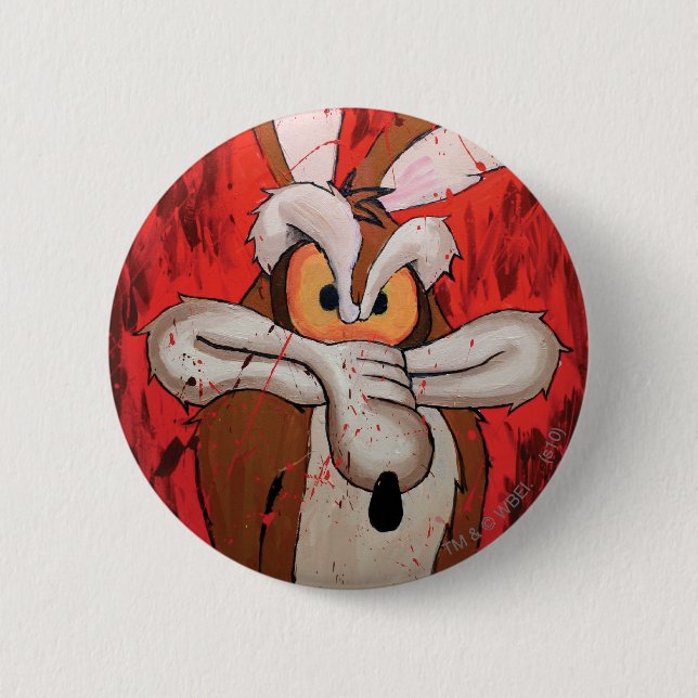 Bóton Redondo 5.08cm WILE E. COYOTE™ Fúria Vermelha (Frente)
