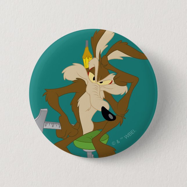 Bóton Redondo 5.08cm WILE E. COYOTE™ Planning (Frente)