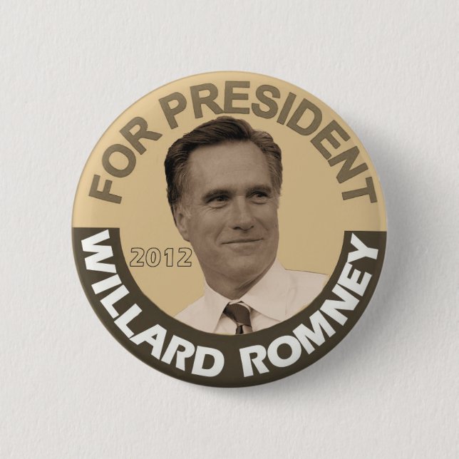 Bóton Redondo 5.08cm Willard Romney 2012 (Frente)