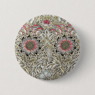 Bóton Redondo 5.08cm William Morris Corncockle wallpaper floral