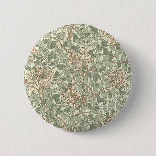 Bóton Redondo 5.08cm William Morris Honeysuckle Flower Wallpaper