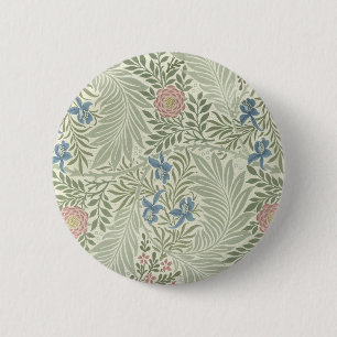 Bóton Redondo 5.08cm William Morris Larkspur Floral Wallpaper