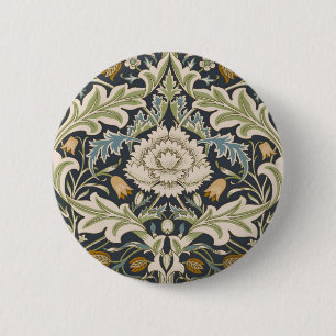 Bóton Redondo 5.08cm William Morris Severn Floral Pattern Classic
