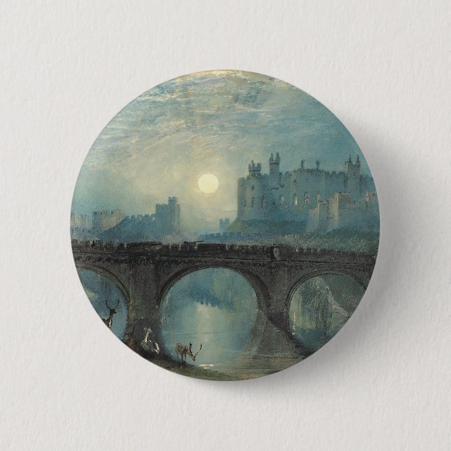 Bóton Redondo 5.08cm William Turner Alnwick Castle (Frente)