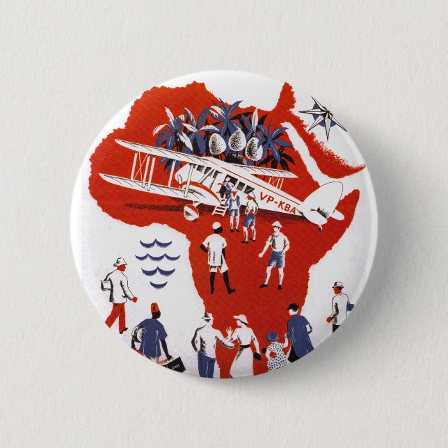 Bóton Redondo 5.08cm Wilson Airways ~ África (Frente)