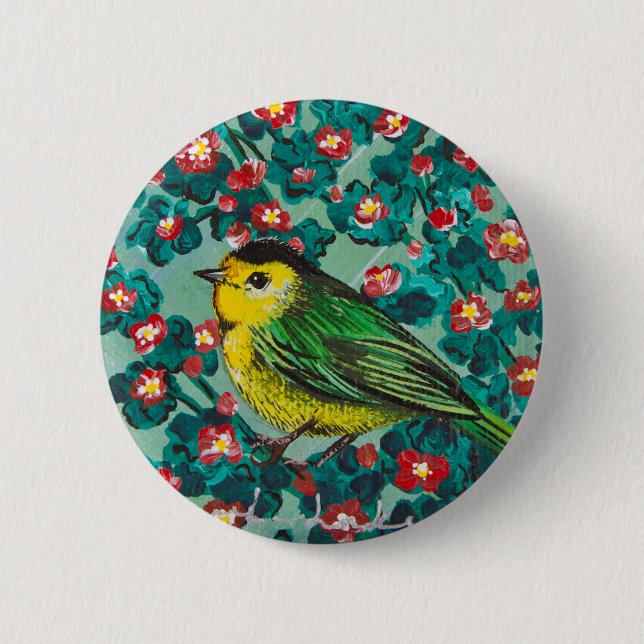 Bóton Redondo 5.08cm Wilson's Warbler (Frente)
