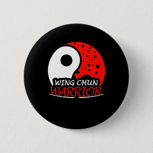 Bóton Redondo 5.08cm Wing Chun Warrior Arts Martial Fighter Coach Train