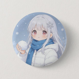 Bóton Redondo 5.08cm Winter Girl Button