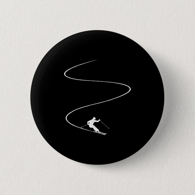 Bóton Redondo 5.08cm Winter Sports Ski Holidays - Ski Slope Skiing Skie (Frente)