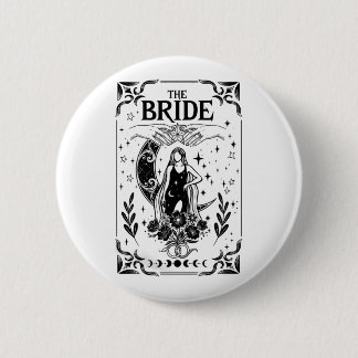 Bóton Redondo 5.08cm Witchy Bachelorette Bride Coven Gothic Wedding