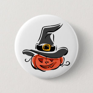 Bóton Redondo 5.08cm Witchy Pumpkin