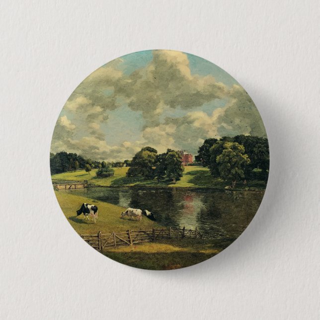 Bóton Redondo 5.08cm Wivenhoe Park por John Constable (Frente)