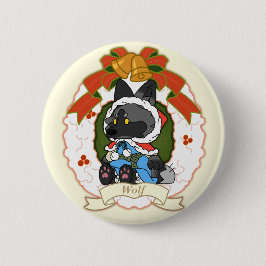 Bóton Redondo 5.08cm wolf Button