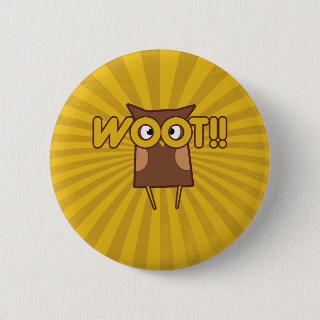 Bóton Redondo 5.08cm Woot Pargrats Owl (Frente)