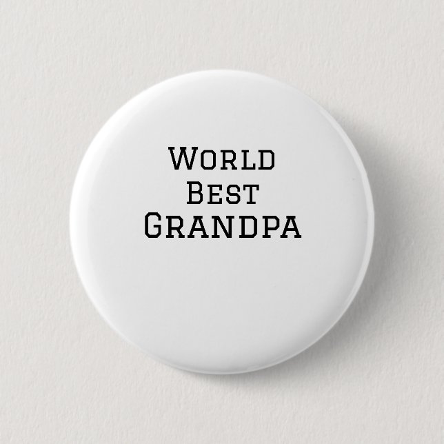 Bóton Redondo 5.08cm World best Grandpa adiciona nome texto esportes te (Frente)