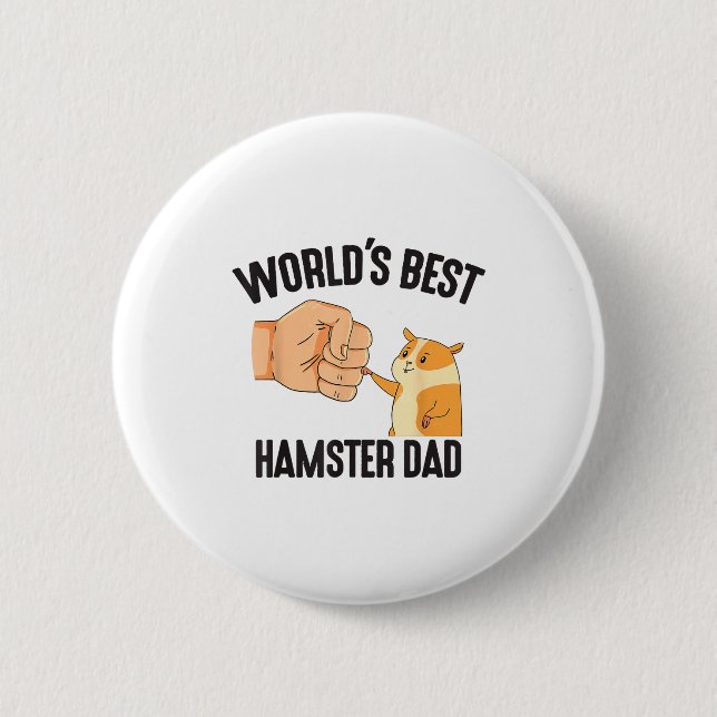 Bóton Redondo 5.08cm World's Hamster Dad Costume For Animal Lovers Hams (Frente)