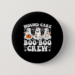 Bóton Redondo 5.08cm Wound Care Boo Boo Crew Enfermeira Funny Ghost Hal