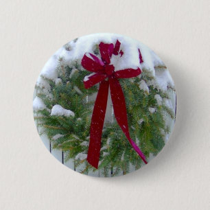 Bóton Redondo 5.08cm Wreath Natal